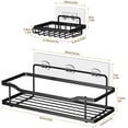thumbnail image 6 of Happylost Shower Caddy, Adhesive Shower Organizer, No Drilling Shower Shelf, Rustproof 304 Stainless Steel Shower Rack With Soap Dish for Bathroom Storage, 2 pack, Matte Black, 6 of 6