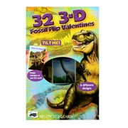 3-D Fossil Flip Valentine Cards, 32 Count