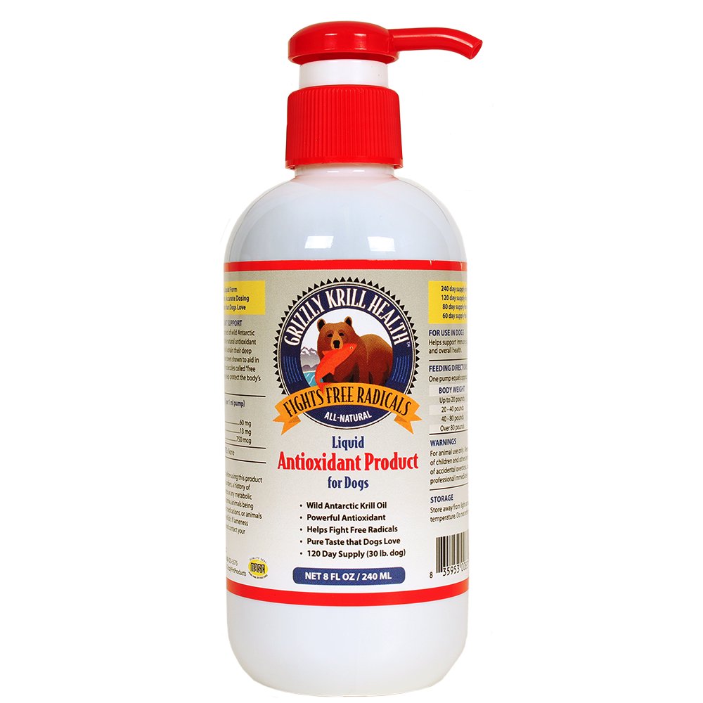 Grizzly Krill Health™ Liquid Antioxidant for Dogs, 8 oz.