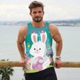 thumbnail image 6 of Lsque Happy easter Pattern Mens Tank Tops Muscle Athletic Quick Dry Sleeveless Workout Fitness T Shirts Beach Tank Top, Loose-fit Sleeveless Shirt for Men-XX-Large, 6 of 7