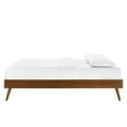 thumbnail image 4 of Platform Bed Frame, King Size, Wood, Brown Walnut, Modern Contemporary Urban Design, Bedroom Master Guest Suite, 4 of 7