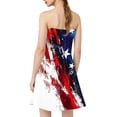 thumbnail image 4 of Independence Day Themed Bandeau Dress for Women, Sleeveless Flowy Tank Dress with Vibrant Print, Perfect for Beach Bonfires and Family BBQs,Wine XL, 4 of 4