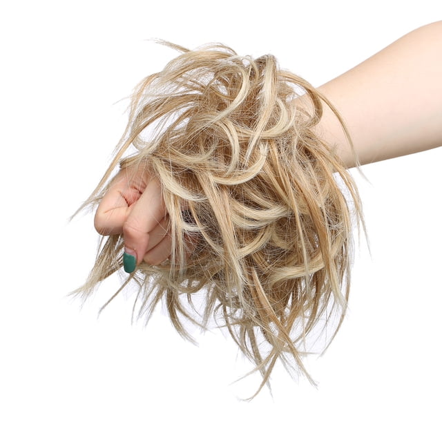 S-noilite Chignon Ondulé Duveteux Chouchous Extension de Cheveux Synthétiques pour Femmes