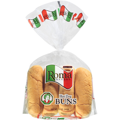 Roma Bakery Hot Dog Buns, 8 ct, 12 oz