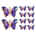 thumbnail image 1 of Uxcell 10Pcs Encanto de Mariposa de Rhinestone Cubic Zirconia Cristal Púrpura/Azul, 1 of 7