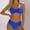 Blue, variant on HUAXUN Womens Bikini Swimsuits V Neck Cross Twist Front Swimsuit Bikini Adjustable Spaghetti Straps Bathing Suit 2 Piece Swimsuit for Women