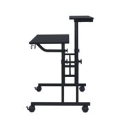 Harper & Bright Designs Adjustable Height Standing Desk Sit Stand Up Desk Workstation 35 Inch with Moveable Shelf for Office Home, Black