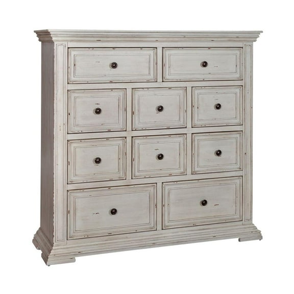 Liberty Furniture Industies, INC Big Valley 10 Drawer Chesser in Whitestone w/ Heavy Distressing