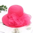 thumbnail image 3 of Derby Tea Party Wedding Women's Organza Beanie/Rose Red, 3 of 4