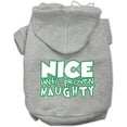 thumbnail image 3 of Christmas Pet, Dog  Cat Hoodie Screen Printed, "Nice Until Proven Naughty", 3 of 9