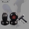 thumbnail image 4 of Roues de Planche à Roulettes 95A Rouleau Lisse Longboard Patins en Ligne Rouleau ABEC Street Skate Board Type T Outil Clé Allen Clé, Roulement Noir Rouge, 52x32mm, 4 of 8