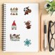 thumbnail image 5 of Elemento Navideño Diy Pegatina Decorativa No Repetitiva Pegatinas Impermeables Decoración Para Maletas Ordenadores Portátiles 100 Unids/Set Serendint HA038635-00, 5 of 6
