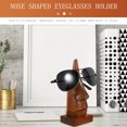 thumbnail image 4 of 1Pc Wooden Handmade Nose-Shaped Eyeglass Stand Desktop Glasses Display Rack, 4 of 8