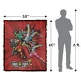 thumbnail image 2 of Power Rangers: Dino Fury Blanket, 50'x60' Group Attack Woven Tapestry Cotton Blend Fringed Throw Blanket, 2 of 6