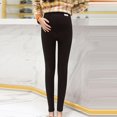 thumbnail image 4 of Gibobby Pantalones de invierno para mujeres Pantalones de lana para mujer, pantalones de cintura alta a la para embarazadas, mallas cómodas, pantalones(Negro,XG), 4 of 5