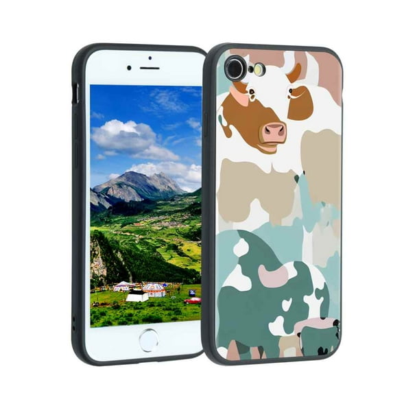 Compatible with iPhone SE 2020 Phone Case, Cow-113 Case Silicone Protective for Teen Girl Boy Case for iPhone SE 2020