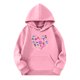 thumbnail image 5 of Moonsky Sudadera con capucha y cordón HUNTRX, estampado de grupo de chicas coreanas, jersey corto, suave y cómodo, top de manga larga para primavera y otoño. Rosa 100, 5 of 5