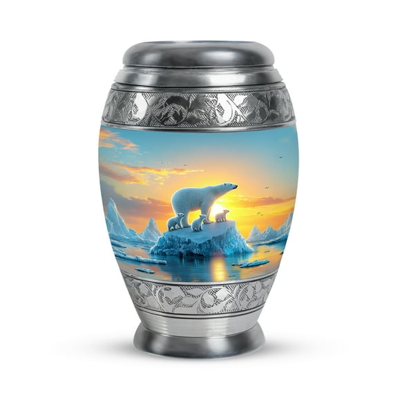 MUKTIVE Bear Memorial Urns for Adult Male, Keepsake Grey Funeral Urn for Ashes for Women, Small Cremation Urn for Brother & Sister, Decorative Burial Urns, 3 Inch