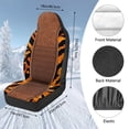 thumbnail image 7 of Uorisanigo Car Seat Covers Front Seats Only Universal Tiger Stripe Print High Back Bucket Seat Cover Fit for Vehicles, Auto, Suvs, Trucks, Sedans, Vans, Cars, Set of 2, Coral Velvet Fabric, 7 of 7
