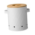 thumbnail image 5 of Fiocias Potato Storage Tin with Lid Potato Onion Garlic Storage Bin for Kitchen Home White Medium, 5 of 9