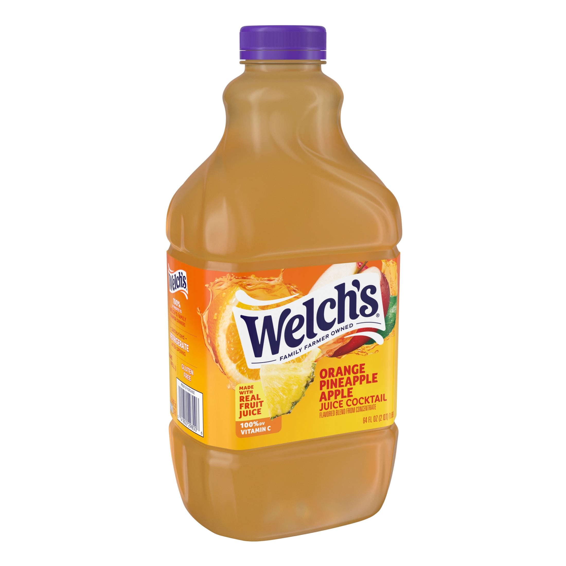 (6 pack) Welch's Orange Pineapple Apple Juice Cocktail, 64 fl oz Bottle