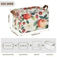 thumbnail image 7 of Yayeee Foldable Storage Basket for Shelves with Handles Set of 2 Waterproof Cloth Bins, Strawberry Pattern, 7 of 7