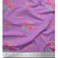 thumbnail image 1 of Soimoi Rayon Fabric Swirl,Leaves & Rose Floral Decor Fabric Printed Yard 56 Inch Wide, 1 of 1