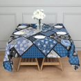 thumbnail image 3 of Pioneer Flower Floral Print Pattern Square Tablecloth,Waterproof Square Table Cover,Wipeable Spillproof Washable Table Cover for Home Kitchen Party Decor 42"X42"(107x107cm), 3 of 6
