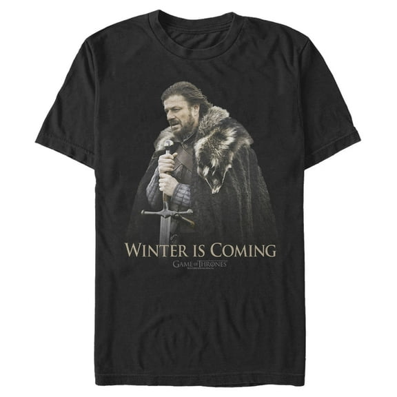 Men's Game of Thrones Stark Knows Winter Graphic Tee Black X Large