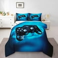thumbnail image 4 of Gaming Comforter Set Twin Size Game Room Decor Video Game Gamer Comforter Teens Bedroom Gamepad Bedding Set All Season 1 Comforter with 1 Pillow Case, Lightweight Warm Soft, 4 of 6