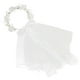 thumbnail image 4 of KAKOWELY Diadema de velo blanco, tocado de princesa para boda, diadema de novia, accesorio para el cabello de niña de las flores para fiesta de cumpleaños, accesorio de fotografía, 4 of 4