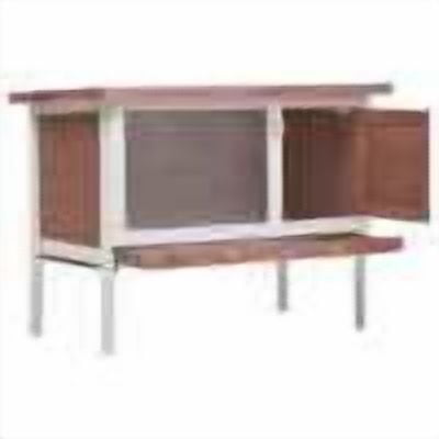 vidaXL Rabbit Hutch Brown Solid pine wood One size Rabbit Hutch