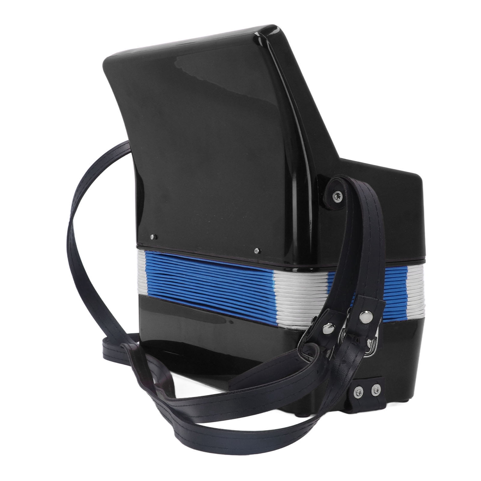 Piano Accordion 9.1 X 9.1 X 3.9 Inches Entry Level Piano Accordion ABS Plastic With Retractable Leather Strap 17 Keys 8 Bass Keys Entry Level Accordion Portable Accordion For Kids Beginners