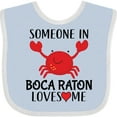 thumbnail image 3 of Inktastic Someone in Boca Raton Loves Me Boys or Girls Baby Bib, 3 of 4