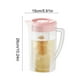 thumbnail image 2 of Jarra de plástico de plástico de 2 litros con tapa | Rosa o azul | Recipiente de bebida grande para refrigerador | Jarra de agua de frutas con limonada de té helado a prueba de fugas | Resistente al, 2 of 6