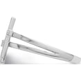 thumbnail image 3 of Sterling Silver Rhodium Plated Diamond Crosses Ring (Size 6) Made In India qr4677-6, 3 of 5