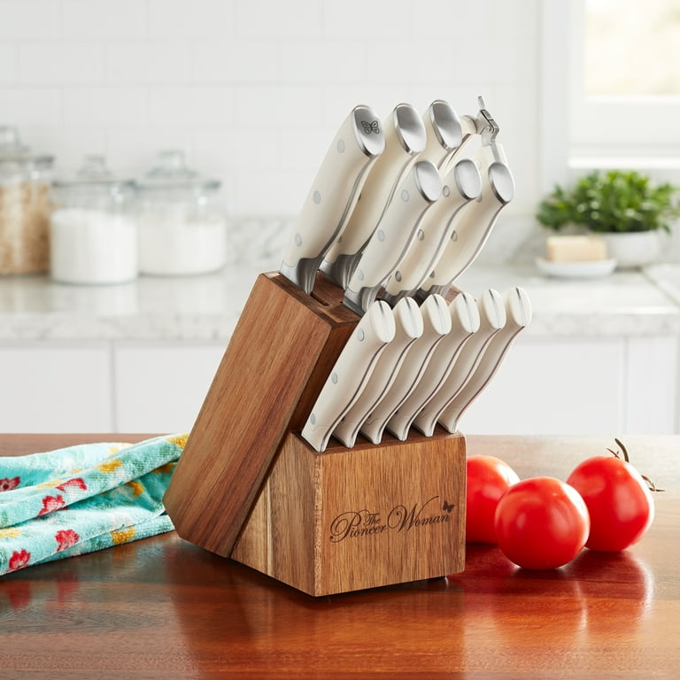 Knife Set with Block, Yabano 6 Piece German Stainless Steel Kitchen Cutlery  Small Knife Block Set