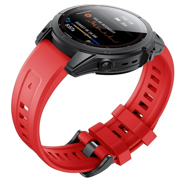 22mm Quick Release Silicone Watch Strap with Metal Buckle Official Style Easy Swap