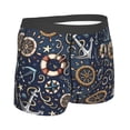 thumbnail image 3 of Balery Nautical Men's Boxer Briefs, Soft and Breathable Cotton Underwear with nylon Waistband-Medium, 3 of 9