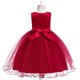 thumbnail image 4 of Vestido de niña Vestido de niña de flores Falda de niña de flores Vestido de malla abullonada Vestido de encaje con lazo Vestidos de bebé, 4 of 6