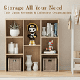 thumbnail image 6 of Anhdah 8 Cube Storage Organizer, Cube Bookcase Closed Back Panel Bedroom, Living Room, Home Office, Closet Bookshelves White Oak, 6 of 6
