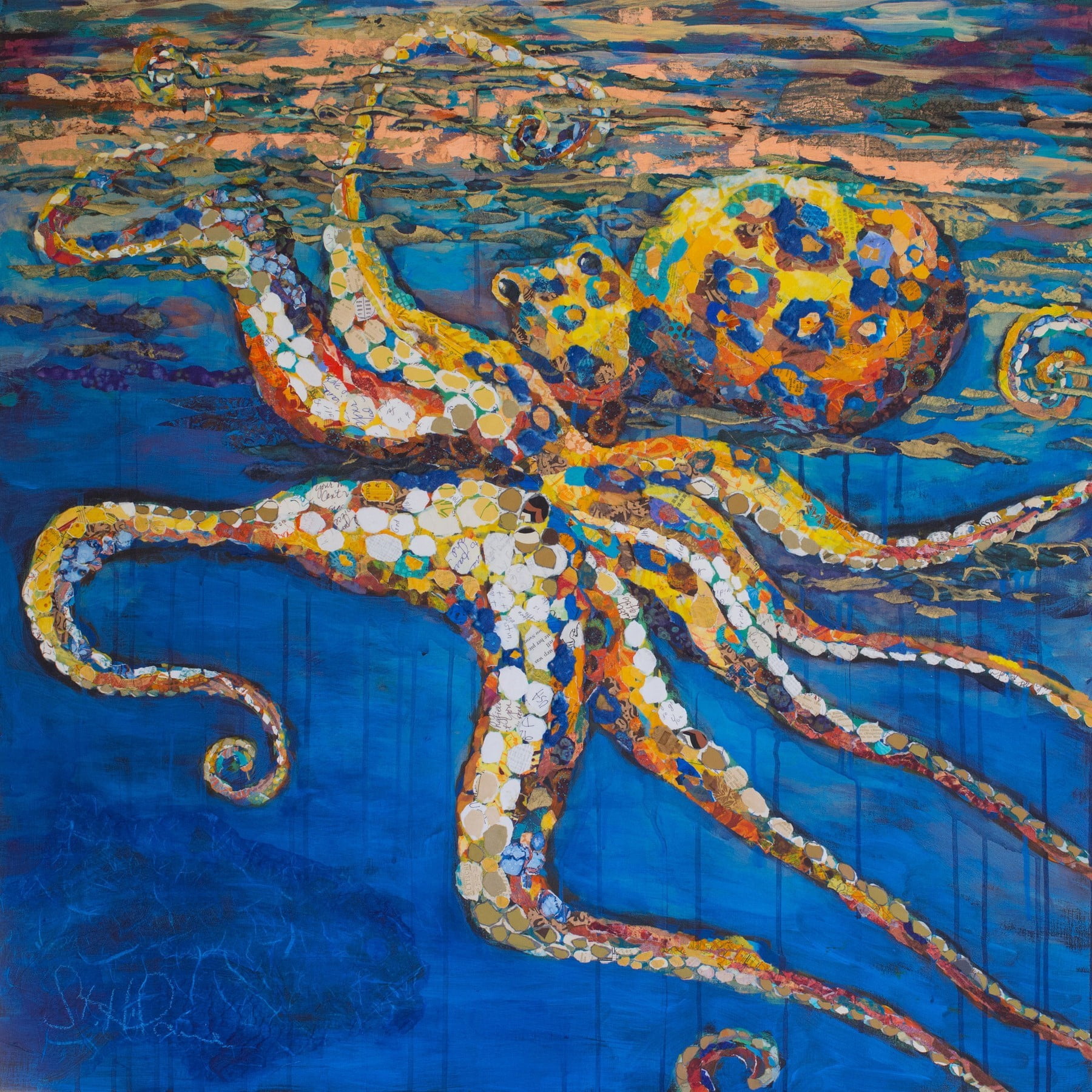"Beneath the Sea" Painting Print on Wrapped Canvas