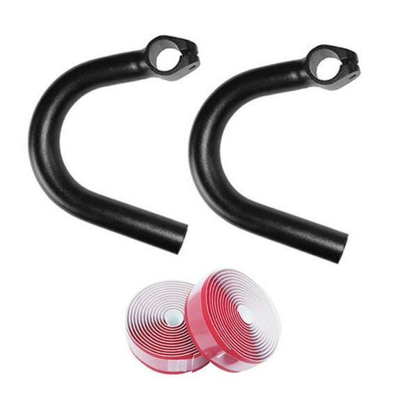 Luwecf Bicycle Handlebar Equipment External Angle Bar for Road Bikes Riding Cycling Red handlebar tape