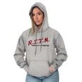 thumbnail image 4 of Raised in 90s Throwback Nostalgia Unisex Plus Fleece Graphic Hoodie Brisco Brands 5X, 4 of 5
