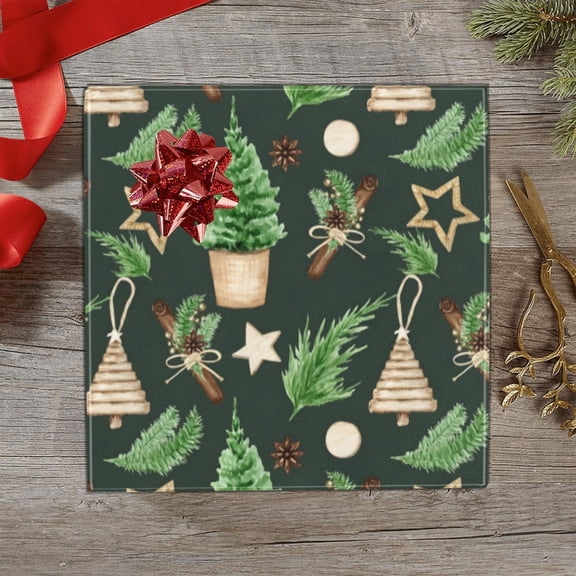 Christmas Wrapping Paper | Premium Holiday Gift Wrap | Cinnamon 58" x 23" (1–5 Rolls) - 1 Roll