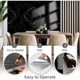 thumbnail image 7 of Duslogis 12pcs Peel and Stick Backsplash Tile, 11.8"x11.8" Self Adhesive Marble Tile for Wall, PET Waterproof Shower Wall Panels, Back Splash Stick on Tiles for Bathroom Living Room (Black), 7 of 7