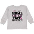 thumbnail image 3 of Inktastic I'm the Worlds Cutest Tax Deduction Pink Hearts Boys or Girls Long Sleeve Toddler T-Shirt, 3 of 5
