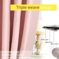 thumbnail image 3 of PiccoCasa 2Pcs Blockout Window Curtain for Kitchen, 52 x 84 inch Pink, 3 of 6