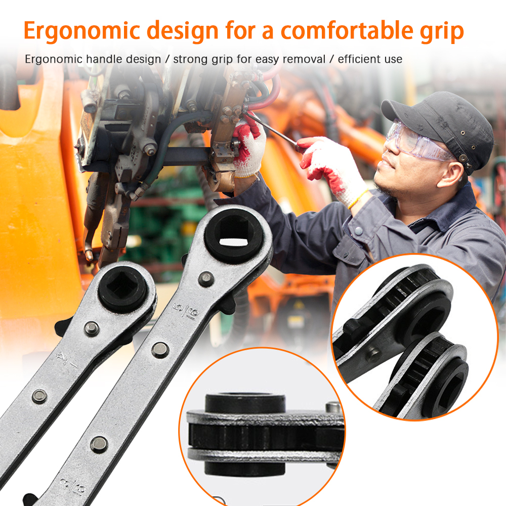 Dheera Double Head Ratchet Wrench Elbow wrench Refrigeration Ratchet