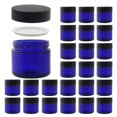 thumbnail image 1 of Frascos cosméticos BPFY de vidrio azul de 60 ml con forros y tapas, paquete de 24, 1 of 6